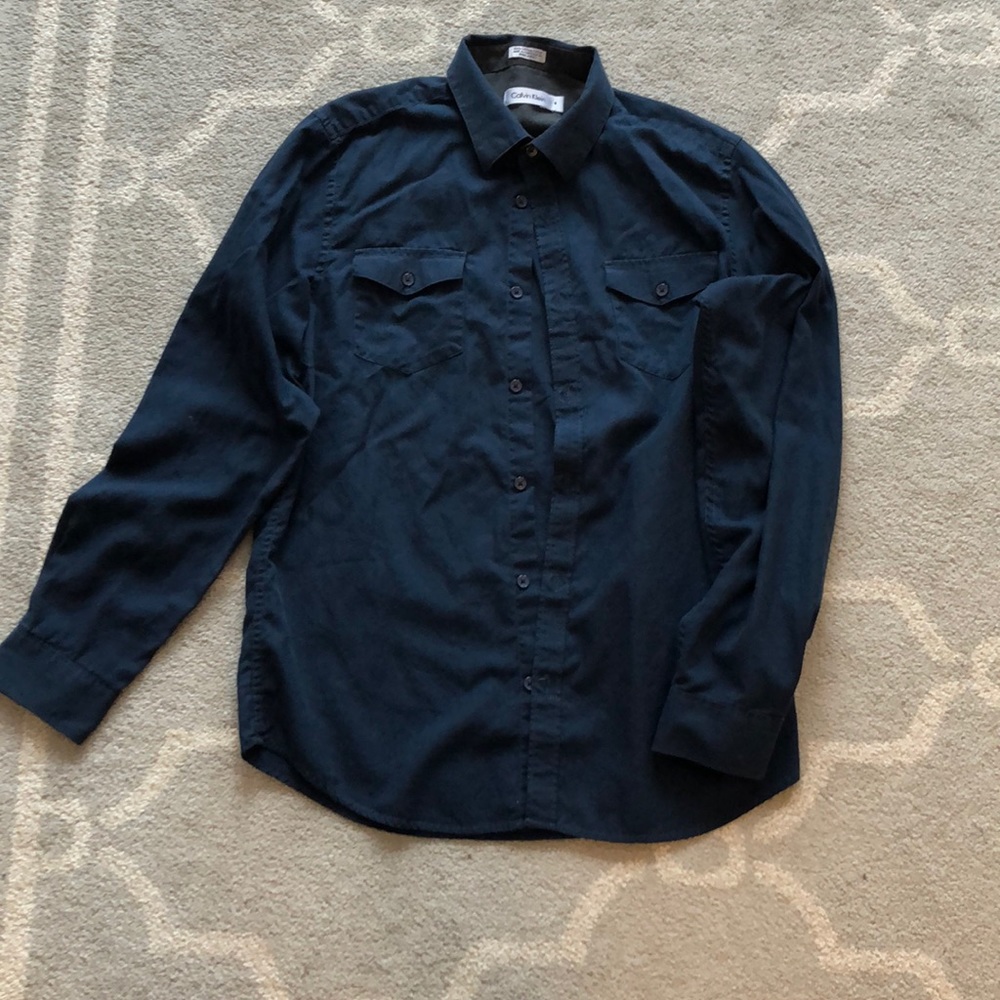 Ck Navy Button Down - image 1